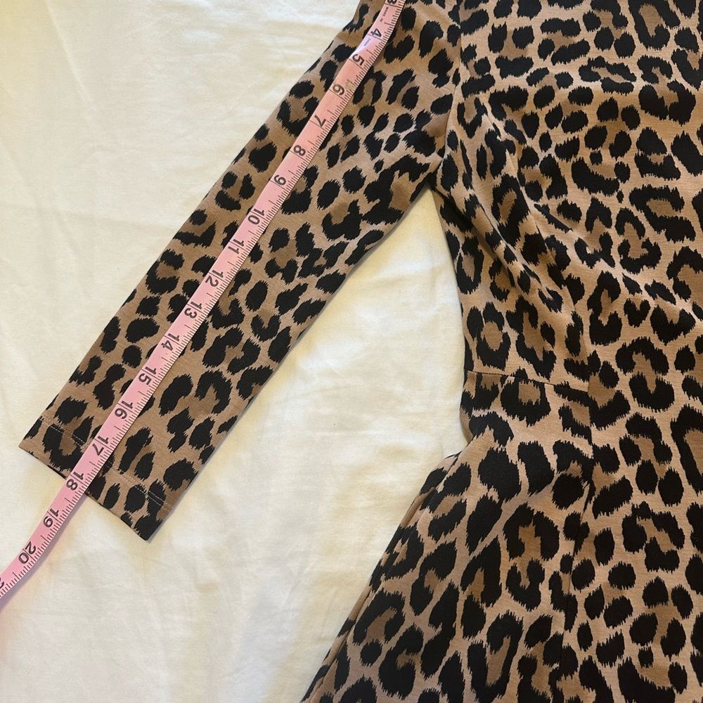 Kate Spade Leopard Fit & Flare Dress 00 Autumn Wedding Guest Homecoming - Picture 9 of 11